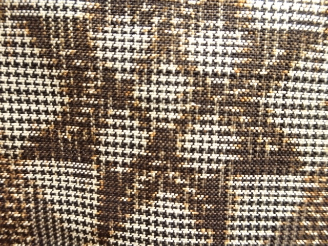 JAPANESE KIMONO / ANTIQUE KIMONO / SILK / DORO OSHIMA TSUMUGI / WOVEN ABSTRACT PATTERN